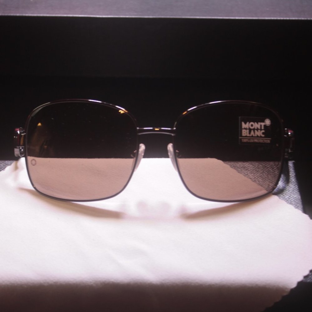 AUTHENTIC! MONT BLANC SUNGLASSES 169S SILVER - Picture 4 of 6